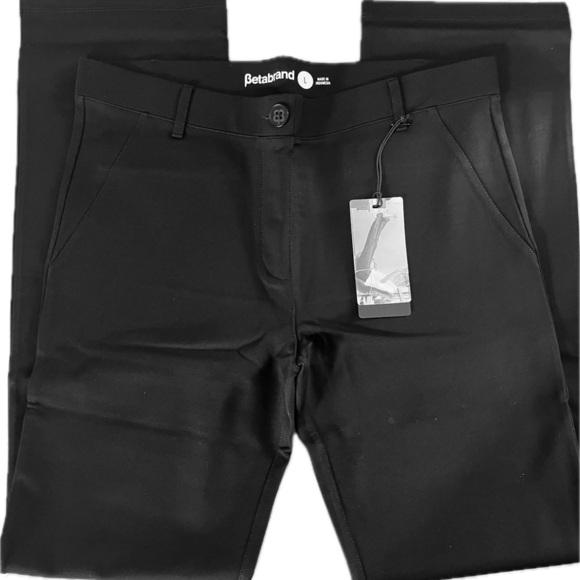 Betabrand Straight-Leg Black Dress Pant Yoga Pant. Size Large. New with Tags! - Picture 4 of 7